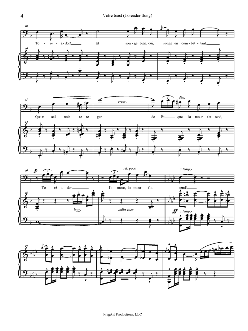music copying and engraving- piano-vocal